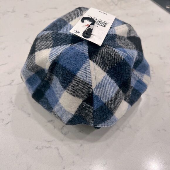 NWT I.N.C International Concepts Women’s Leopard Print Wool Blend Beret blue - Picture 3 of 6